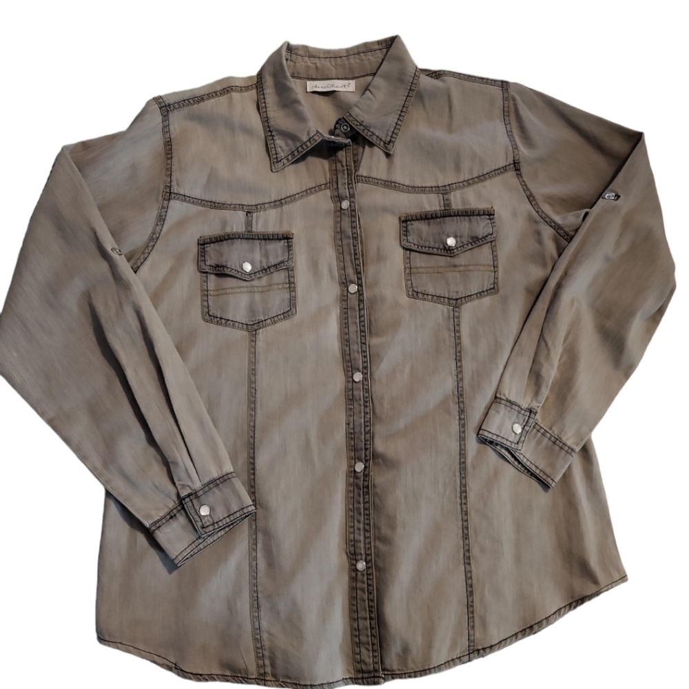 Keren Hart Large women's pearl snap western long sleeve